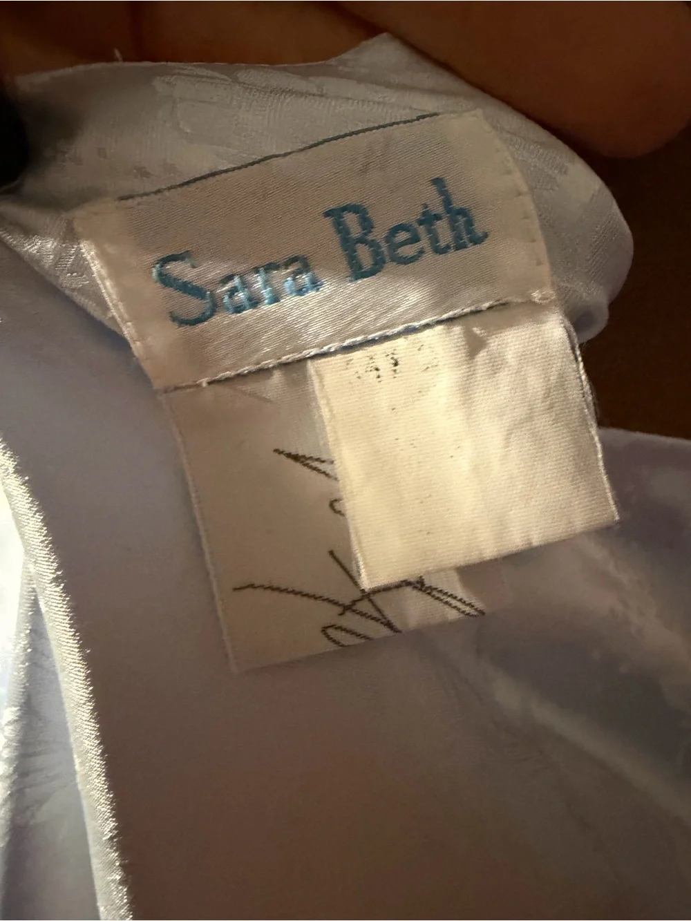Sara Beth for Lord & Taylor- baby Blue Embroidered Long Nightgown